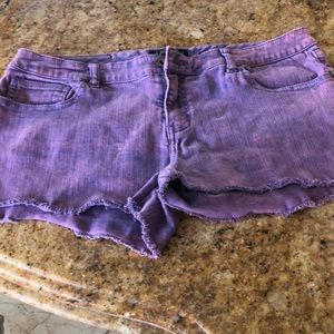NWT London bridge Tie dye purple  cut off shorts